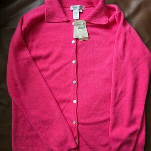 Coldwater Creek Ladies Size Sm Pink Knit Cardigan NWT